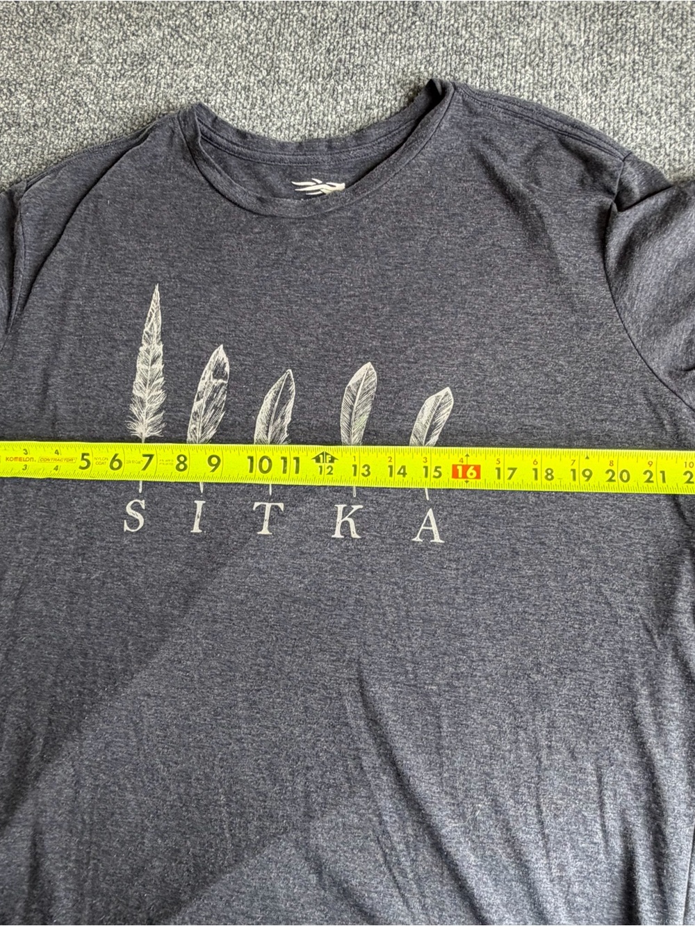 Men’s Navy Sitka Feather Graphic T-Shirt XL - Picture 4 of 5